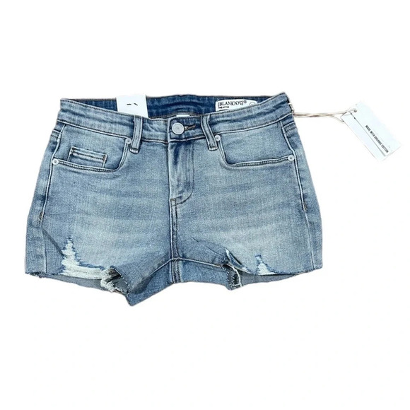 Blank NYC Pants - Blank NYC The Astro Cut-Off Short Light Wash Distressed Denim Size 24 NWT